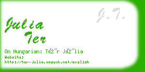 julia ter business card